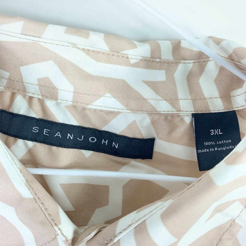 NWT Sean John Tan SS Button Shirt Men Sz 3XL - Picture 4 of 6